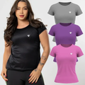 Imagem da oferta Kit 4 Blusas Femininas Fitness Dry Fit
