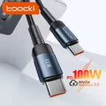Imagem da oferta Cabo USB Tipo C 100W 1M Toocki 7A Carregamento Rápido Cabo de Dados USB