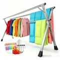 Imagem da oferta Varal De Chão Grande De Roupas 3andares Dobrável Suporta80kg
