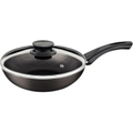 Imagem da oferta Frigideira Funda Tramontina Paris Em Alumínio Com Revestimento Interno E Externo Em Antiaderente Starflon Max Chumbo Com Tampa De Vidro 26 Cm 2,9 L