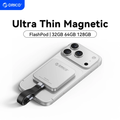 Imagem da oferta ORICO 128GB SSD Portátil Magnético Ultrafino de até 150MBs para iPhone 15 16 Series Tablets e Laptops - Unidade de E