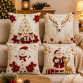 Imagem da oferta kit Feliz Natal 4 peças capa de almofadas para decoração Natalina