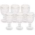 Imagem da oferta Kit com 6 Taças de Água Roman 320ml Vidro com Fio Dourado Wolff para Mesa Posta Elegante Sofisticado