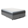 Imagem da oferta Cama Box Queen + Colchão De Espuma D45 C Pillow Top Cor Cinza