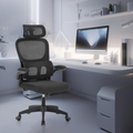 Imagem da oferta Cadeira de escritório com design ergonômico conforme NR-17, suporte lombar independente, malha respirável e encosto de cabeça ajustável,Python Fl
