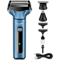 Imagem da oferta Maquina de Barbear Aparador Elétrico 3 em 1, Barbeador Eletrico Recarregável USB com Display LCD, Barbeador Eletrico Masculino, Aparador de Cabelo c