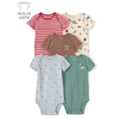 Imagem da oferta Kit Body Bebê 5 Peças Estampado Multicor Carter's