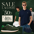 Imagem da oferta Seleção Lacoste com até 50% OFF + até 40% Extra no Desconto Progressivo!