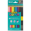 Imagem da oferta Ecolapis cor Faber-Castell multicolor super 11.1200N+2G 12 cores + 2 lapis 14 unidades Multicor