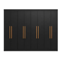 Imagem da oferta Guarda Roupa Casal 8 Portas Preto Espresso Móveis 4 Gavetas MDF 200x237x47cm