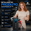 Imagem da oferta Mini Compressor De Ar Portátil Bateria Emergência Ignição Automotiva Potente