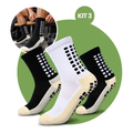 Imagem da oferta Kit 3 Pares Meia Antiderrapante Esportiva