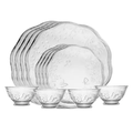 Imagem da oferta Jogo de Jantar 12 Peças New Butterfly Cristal Ecológico Lyor com Pratos Rasos Sobremesa e Bowls
