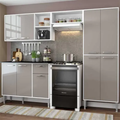 Imagem da oferta Armário de Cozinha Compacta Xangai Multimóveis VM2840 BrancoLacca Fumê