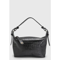 Imagem da oferta Bolsa Média Feminina Luiza Barcelos Textura Croco Preta
