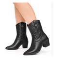 Imagem da oferta Bota Feminina Via Marte Western Texana Country Original Preto 37 Br - R$ 184,29
