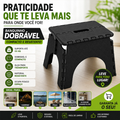Imagem da oferta Banqueta Banquinho Dobrável De Plástico Até 100 Kg Resistente Para Viagem