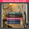 Imagem da oferta Jogo 6 Toalhas de Banho Jacquard 0,70x1,40m | Cores Sortidas