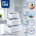 Imagem da oferta Kit com 3 Organizadores Geladeira Alimentos