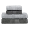 Imagem da oferta Jogo De Toalhas Buddemeyer Bella Extra Soft Banho 4 Grafitecinza Lisa - R$ 134,92