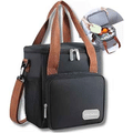 Imagem da oferta Bolsa Térmica Para Marmita Lancheira Escolar Trabalho Academia Fitness Masculina Feminina Com Alça Ajustável 12L (Preto)