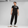 Imagem da oferta Camiseta Masculina Ess Logo Tee  Puma Puma Black Liso M