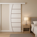 Imagem da oferta Porta de Correr Branco Prime Frisada Belissima - 210x80
