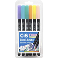 Imagem da oferta Caneta pincel dual Brush Aquarelável com 6 cores Pastel Cis