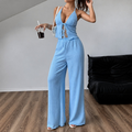 Imagem da oferta Conjunto Liz Calça Pantalona + Blusinha Top Amarração