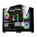 Imagem da oferta Gabinete Gamer Aquário Vidro Com 4 Fans Preto Gb1796 Hayom