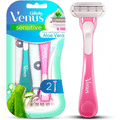 Imagem da oferta Gillette Venus Sensitive Aparelho de Depilação Feminina Descartável com Skin Elixir Ideal para Peles Sensíveis 2 Uds