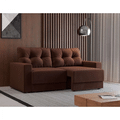 Imagem da oferta Sofá 2 Lugares Retrátil Lubeck Suede Marrom 140 cm