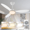 Imagem da oferta Ventilador de Teto Qfun 42" Com Luz LED Controle Remoto e Motor DC Silencioso