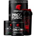 Imagem da oferta Kit Whey Protein Fusion + Bcaa + Creatina + Shaker - Espartanos