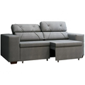 Imagem da oferta Sofá Retrátil Reclinável 3 Lugares Suede