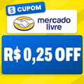 Imagem da oferta Cupom Mercado Livre: R$ 0,25 OFF acima de R$ 1 (até R$ 500) em Selecionados