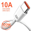 Imagem da oferta 2M Cabo USB 120W 10A Tipo C para Celular, Fio de Carregamento Rápido, Cabo de Dados, Huawei, Xiaomi