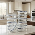 Imagem da oferta Kit 10 Potes Vidro Borossilicato Hermético Freezer E Forno