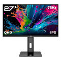 Imagem da oferta Monitor HQ Pro 27”, IPS, 1MS, QHD 2560x1440, Ergonômico, Ajuste de Altura e Rotação, HDMI + DP Frameless HQ27AJ75