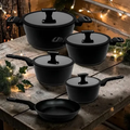 Imagem da oferta Jogo De Panelas Brinox Cerâmico 5 Pçs Carbon Ceramic Indução Cor Preto