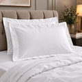 Imagem da oferta 2 Fronhas King 4 Abas 100% Algodão Egípcio 600 Fios 50x90 Cm Cor Branco Lisa