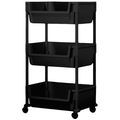 Imagem da oferta Carrinho Organizador Multiuso 3 Prateleiras com Rodinhas para Cozinha Banheiro Salão Manicure Cabeleireiro (Branco)