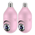 Imagem da oferta Kit com 2 Câmeras Lâmpada Segurança IP WiFi 360° Visão Colorida
