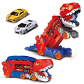 Imagem da oferta Caminhão Transportador Dinossauro T-Rex: Brinquedo Infantil com Pista de Corrida e Carrinhos (Vermelho)