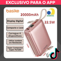 Imagem da oferta Power Bank BASIKE 10000-20000mAh - Carga Rápida 22.5W Saída Dupla