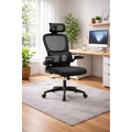 Imagem da oferta Cadeira Escritório Ergonômica Preta com Altura Ajustável