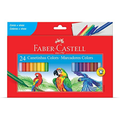 Imagem da oferta Hidrográfica 24 Cores Estojo Canetinha Faber Castell