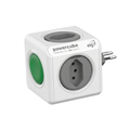 Multiplicador PowerCube Switch Filtro de Linha, 4 Tomadas Bivolt Automático Botão LigaDesliga LED Indicador, Branco, PWC-R4SW, ELG