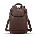 Imagem da oferta Mochila Couro Reforçada Executiva Grande Mochila Para Notebook Trabalho Viagem Escola Com Cabo De Aço Impermeável (marrom)