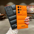 Imagem da oferta Capa para Celular Puffer Jaqueta Caso de Telefone Samsung S26 S25 S24 S23 S22 Ultra S21 Plus Nota 20 A72 A54à Prova de